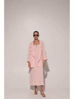 Kriti Bapna - Blume Peach Midi Dress With Overlay