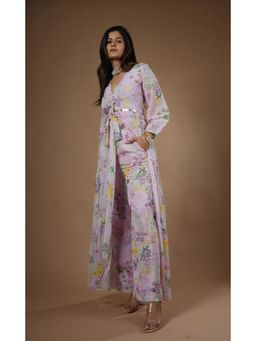 Vana Ethnics - Mauve Viscose Printed Co-Ord Set