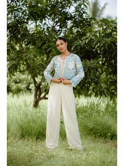 Vana Ethnics - Blue Silk Digital Printed Co-Ord Set