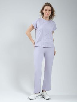 Monte Carlo - Women Lavender Printed Round Neck Co-Ord (Set of 2)