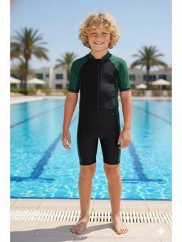 A.T.U.N. - Boys One Piece Swimsuit With Front Zip Closure
