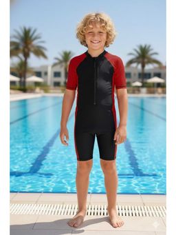 A.T.U.N. - Boys One Piece Swimsuit With Front Zip Closure