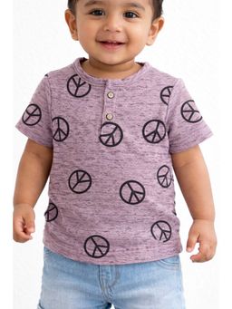 Bloom Up - Mauve Peace Print Kids T-Shirt
