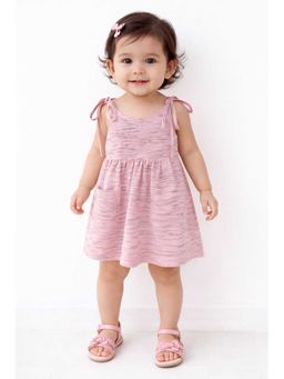 Bloom Up - Light Pink Tie-Up Strap Kids Dress