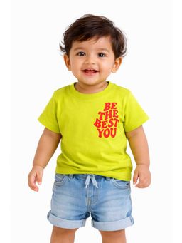 Bloom Up - Lime Green Motivational Graphic Kids T-Shirt