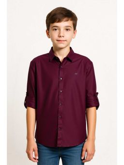 CHARCHIT - Boys Full Sleeves Solid Shirt