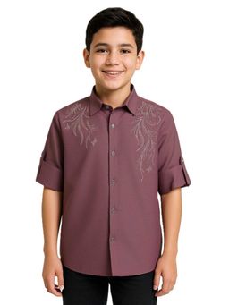 CHARCHIT - Boys Full Sleeves Embellished Casual Shirt