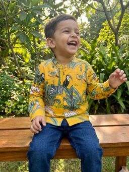 Tittertots - Boys Pure Cotton Jungle Safari Shirt -Full Sleeve