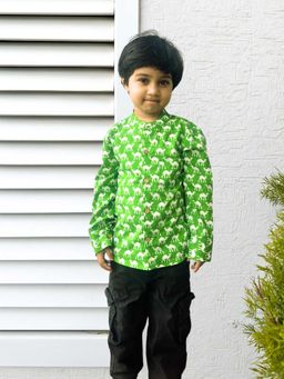 Tittertots - Boys Pure Cotton Shirt Green