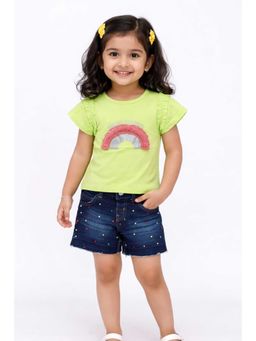 Bloom Up - Lime Green Rainbow Kids Co Ord Set