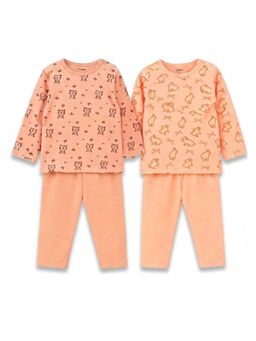 Kidbea - Organic Cotton Baby Full Sleeve T-Shirt & Pyjama (Pack of 4)