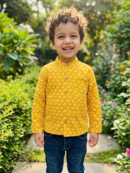 Tittertots - Boys Pure Cotton Shirt Yellow