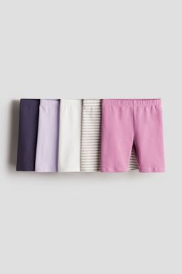 H&M - Girls 5-Pack Cotton Cycling Shorts