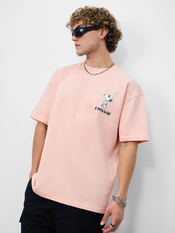 The Souled Store - Official Peanuts Chillin Oversized T-shirt For Mens