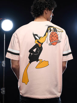 The Souled Store - Official Looney Tunes: Daffy in Space Jam Men Oversized T-Shirt