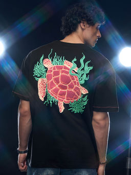The Souled Store - Official Tss Originals Break Free Turtle Oversized T-Shirt