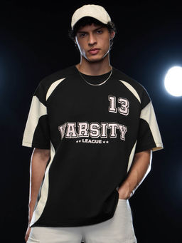 The Souled Store - Originals Colourblock Varsity L Men Oversized T-Shirt