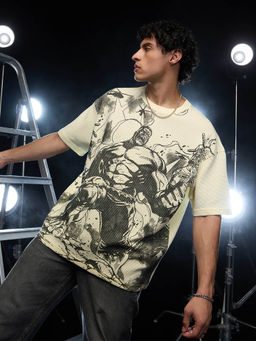 The Souled Store - Hulk: Fury Men Oversized T-shirt