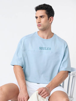 The Souled Store - Originals: Blue Slate Men Oversized T-shirt