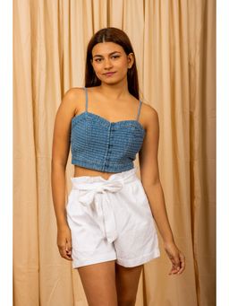 RUIAAN - Mary Blue Crop Top