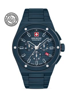Swiss Military Hanowa - Sidewinder Ceramic Blue Dial Chronograph Watch for Men - SMWGI0002281