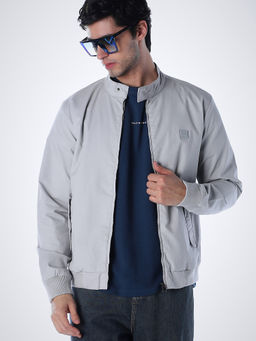 Jack & Jones - Blue Solid Cotton Blend Regular Jacket
