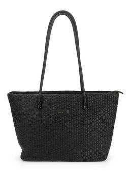 Mochi - Women Black Casual Solid Tote Bag