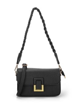 Mochi - Women Black Casual Solid Sling Bag with Detachable Strap