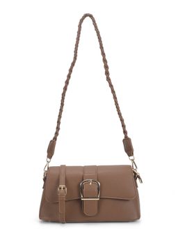 Mochi - Women Brown Casual Solid Sling Bag with Detachable Strap