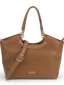 Metro - Women Brown Casual Solid Shoulder Bag with Detachable Strap