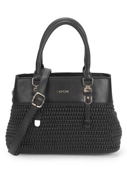Mochi - Women Black Casual Solid Shoulder Bag with Detachable Strap