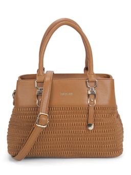 Mochi - Women Tan Casual Solid Shoulder Bag with Detachable Strap
