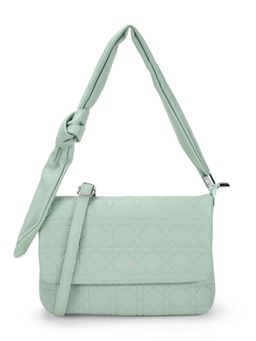 Mochi - Women Green Casual Quilted Sling Bag with Detachable Strap