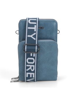 Walkway - Women Blue Synthetic Travel Wallet with Detachable Strap