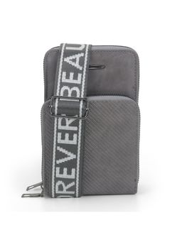Walkway - Women Grey Synthetic Travel Wallet with Detachable Strap