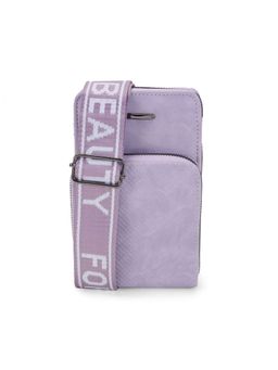 Walkway - Women Purple Synthetic Travel Wallet with Detachable Strap