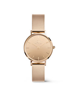 Daniel Wellington - Women Petite Mirror Rose Gold Round Dial Analogue Watch - DW00100795K (M)
