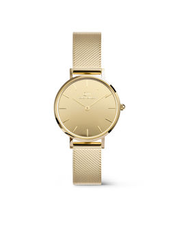Daniel Wellington - Women Petite Mirror Gold Round Dial Analogue Watch - DW00100797K (M)