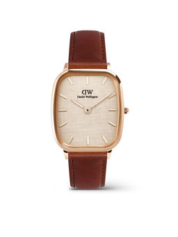 Daniel Wellington - Men Vintage Beige Cushion Dial Analogue Watch - DW00100816K (M)