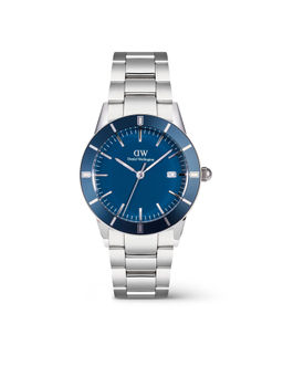 Daniel Wellington - Men Index Bezel Blue Round Dial Analogue Watch - DW00100820K (M)