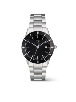 Daniel Wellington - Men Index Bezel Black Round Dial Analogue Watch - DW00100822K (M)