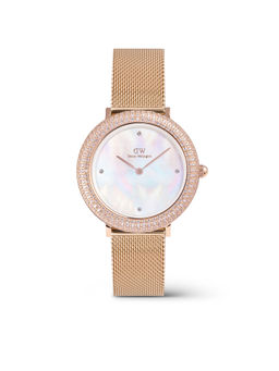 Daniel Wellington - Women Crystal Bezel White Round Dial Analogue Watch - DW00100823K (M)