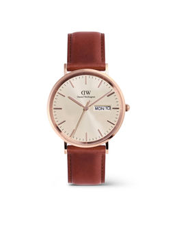 Daniel Wellington - Men Classic Extension Beige Round Dial Analogue Watch - DW00100829K (M)