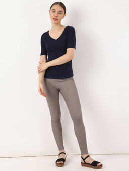 Marks & Spencer - Navy V-neck Slim Fit T-shirt