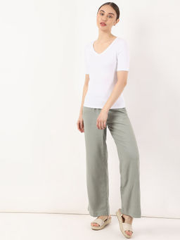 Marks & Spencer - White V-neck Slim Fit T-shirt