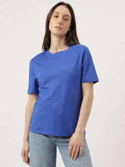 Marks & Spencer - Blue Straight Fit Crew Neck Tee