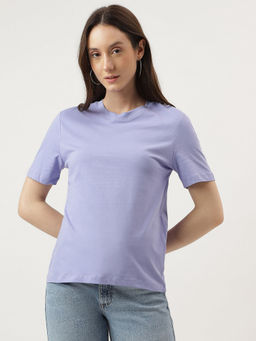 Marks & Spencer - Purple Straight Fit Crew Neck Tee