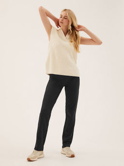 Marks & Spencer - Black Cotton Rich Straight Leg Joggers