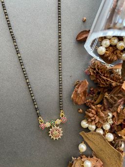 Digital Dress Room - Fancy Mangalsutra Ad Multi-Color Floral