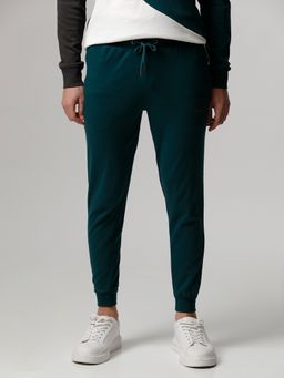 The Bear House - Ardor Edition Men Green Solid Slim Fit Track Pants